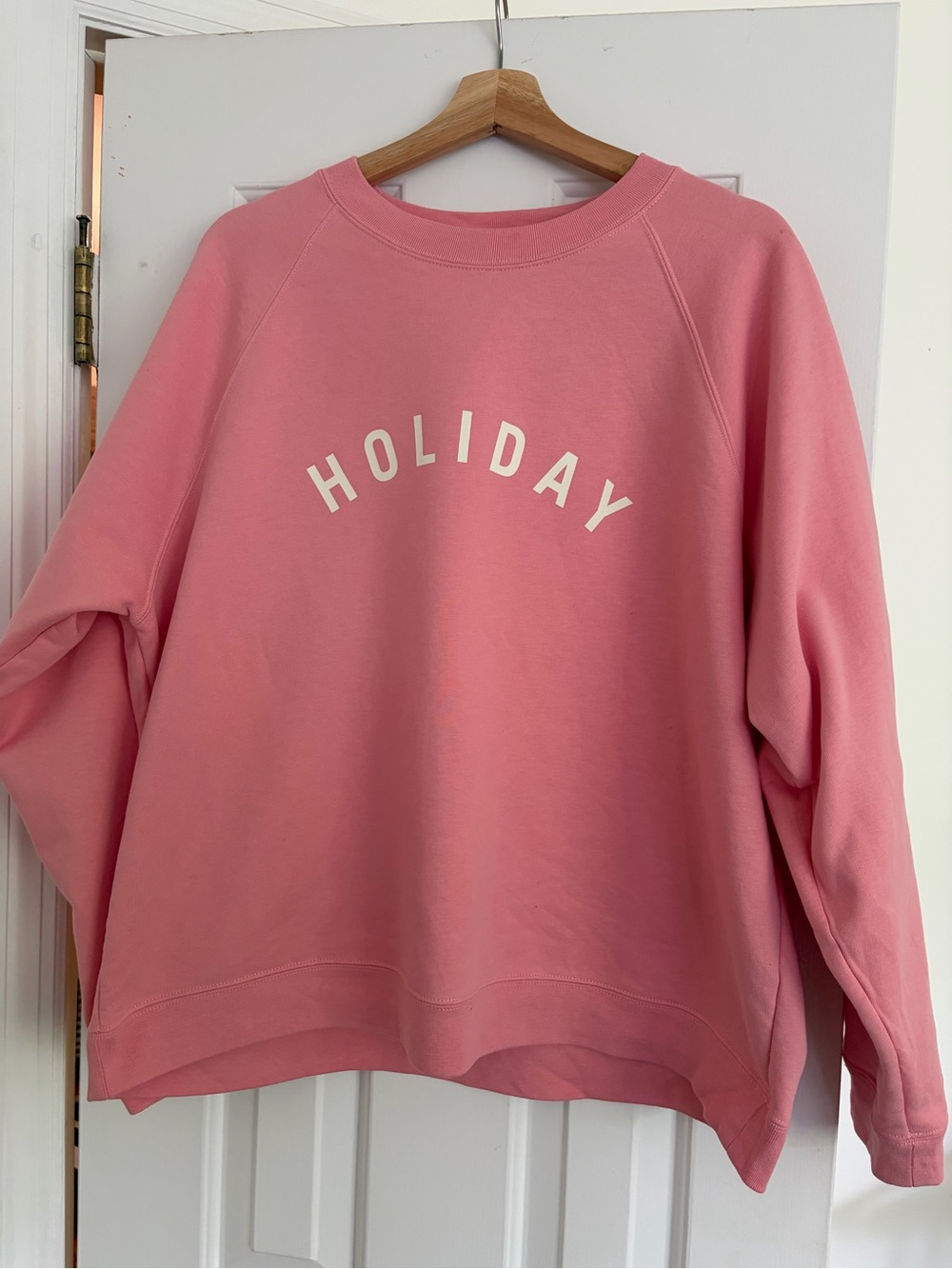 Sezane x Holiday collaboration Pink Crewneck Sweatshirt